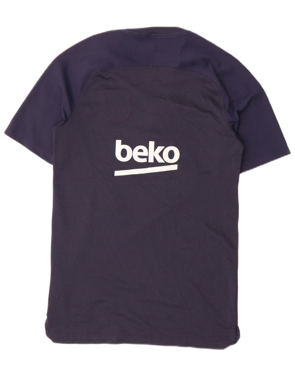 Nike Mens FCB Graphic T-Shirt Top Small Navy Blue Colourblock Polyester