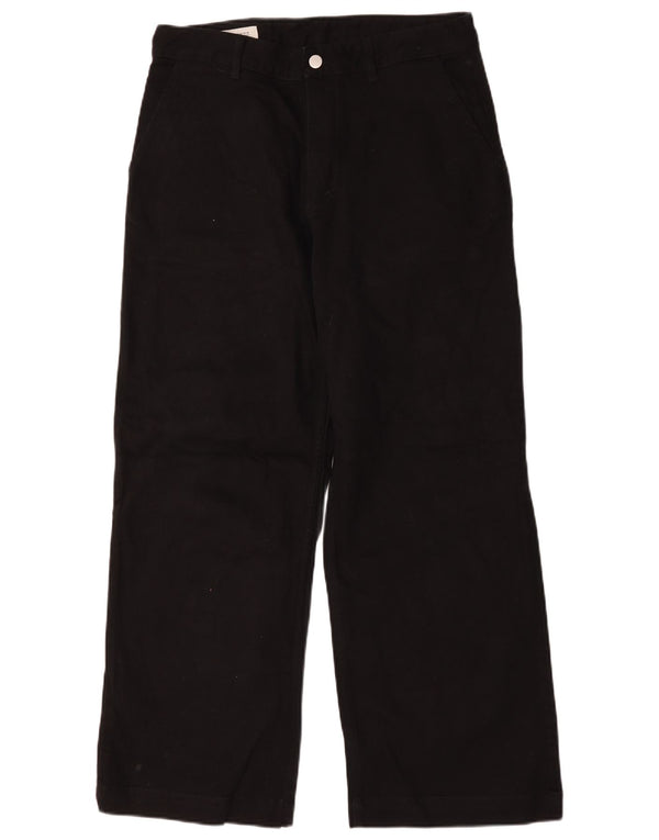 Zara Jeans Sueltos para Hombre EU 42 Large W32 L30 Algodón Negro