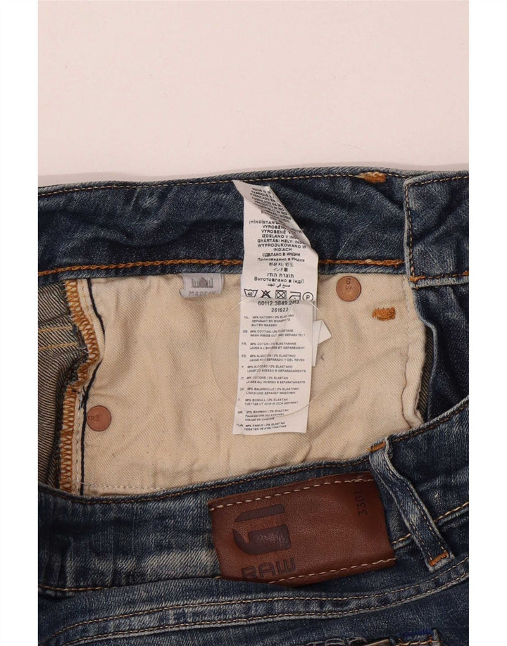 G-Star Womens Straight Jeans W30 L30 Blue Cotton