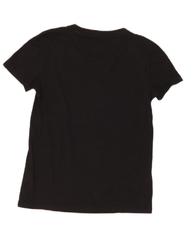 Adidas Damen Grafik T-Shirt Top UK 8/10 Small Schwarz Baumwolle