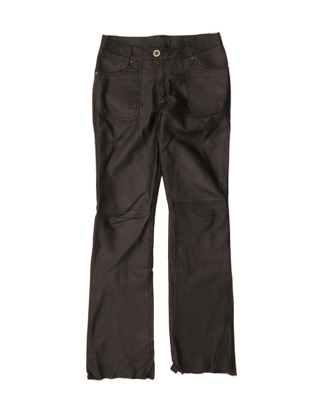 GIPSY Womens Straight Leather Trousers W30 L33 Black Vintage Gipsy and Second-Hand Gipsy from Messina Hembry 