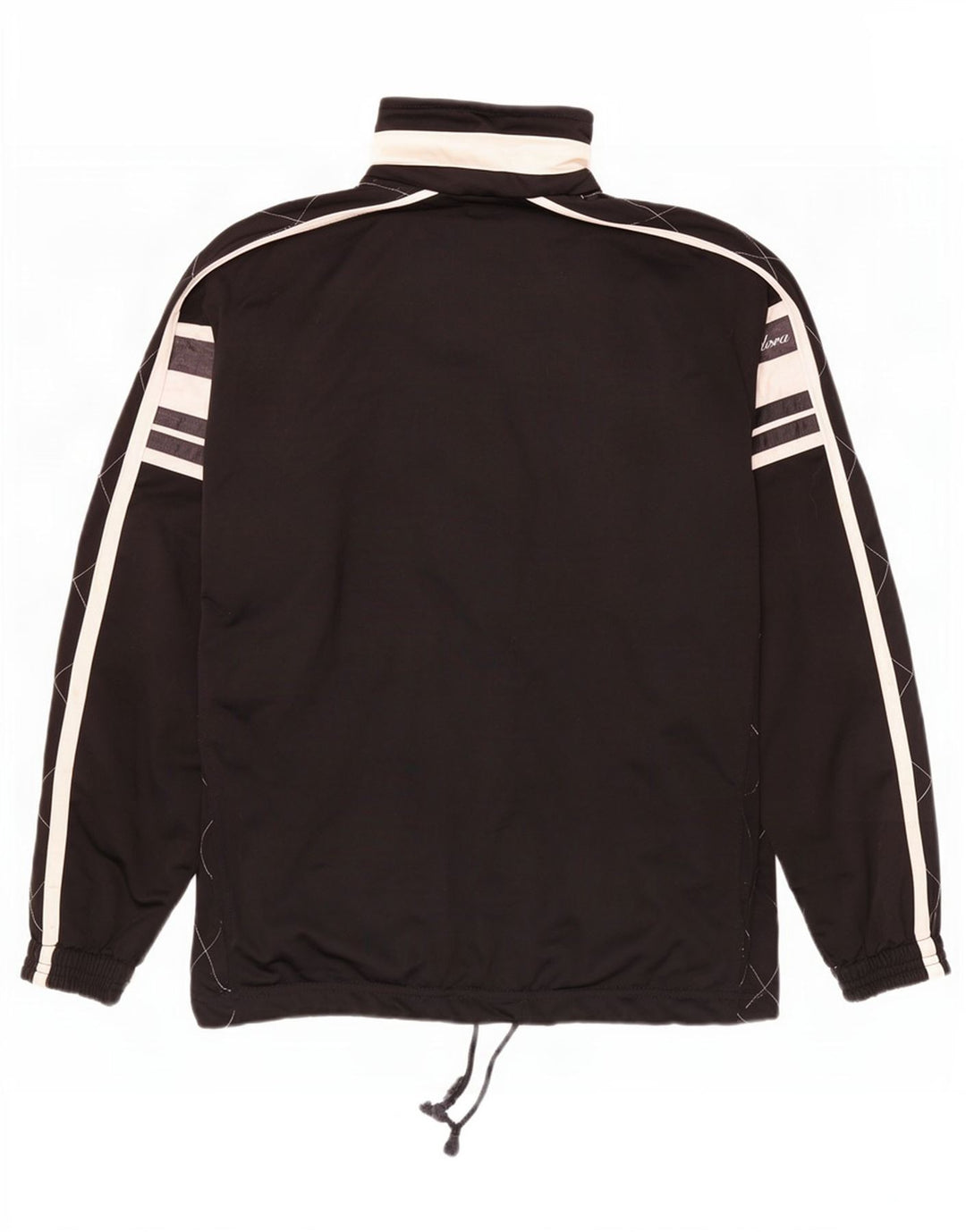 Diadora Womens Graphic Tracksuit Top Jacket UK 12 Medium Black Colourblock