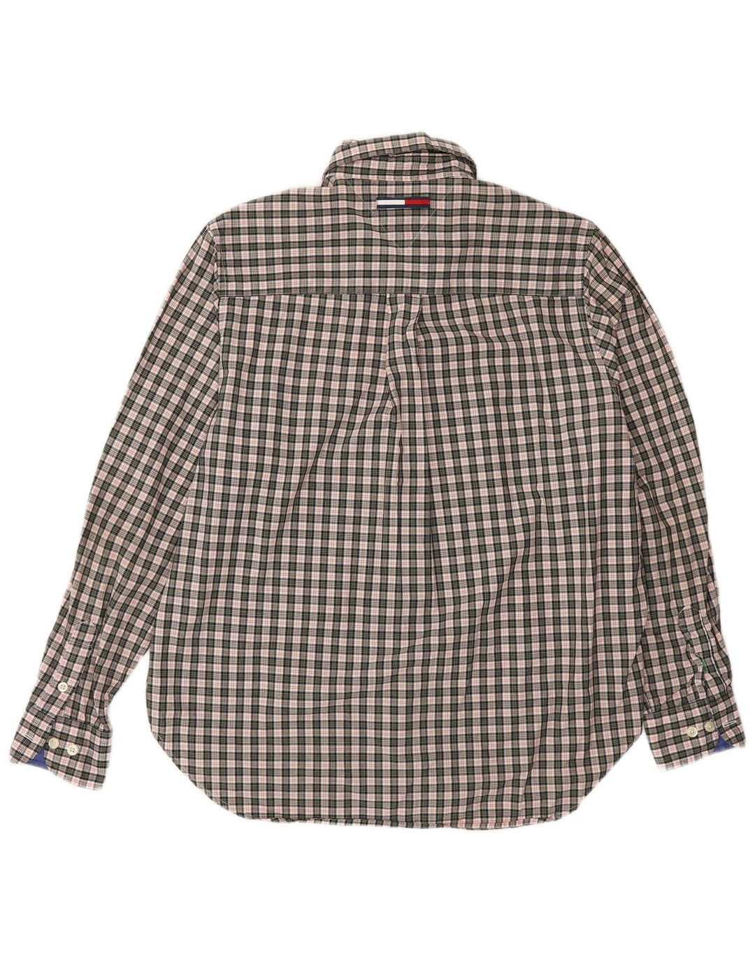 TOMMY HILFIGER Womens Shirt US 8 Medium Grey Check Cotton
