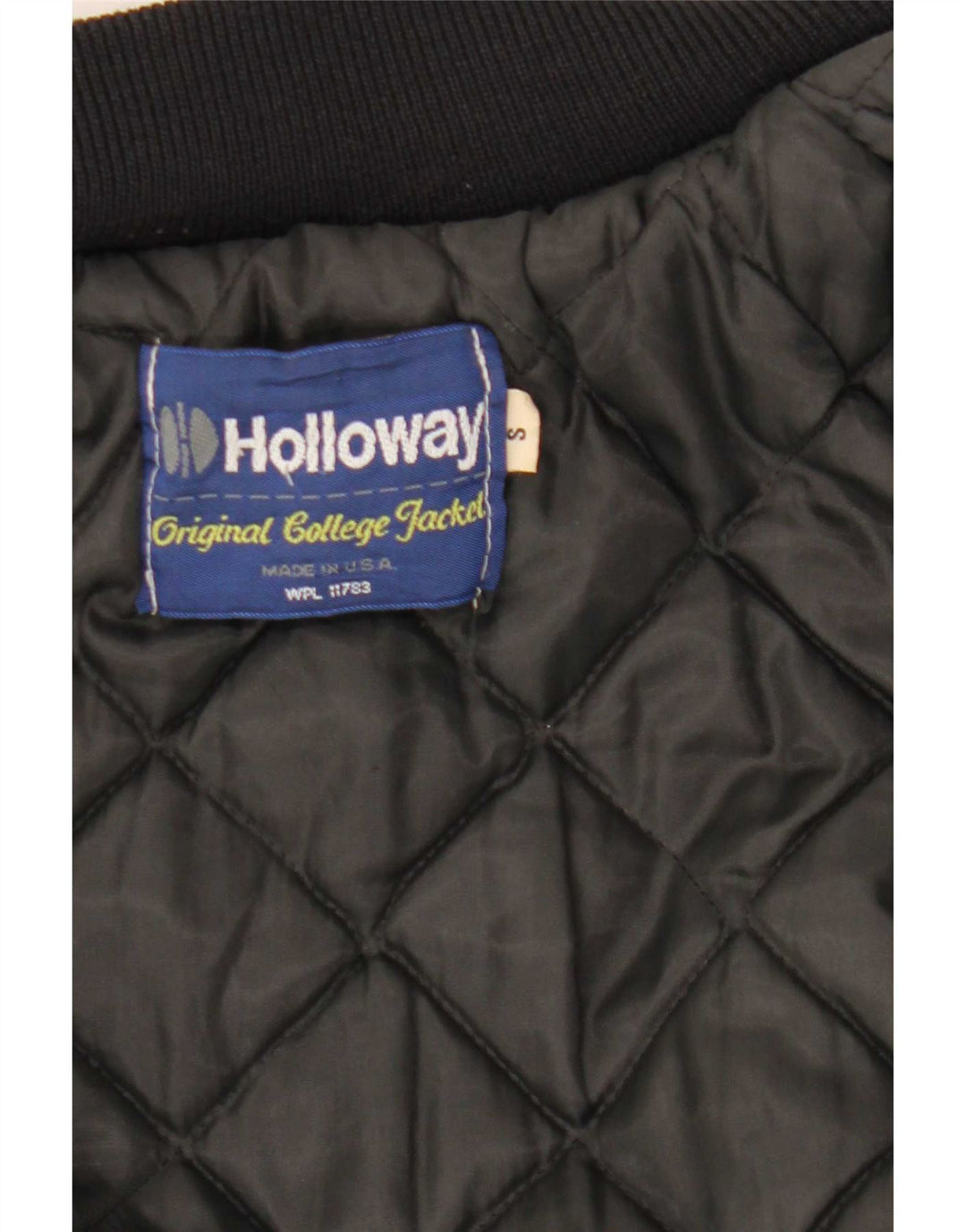 Holloway Herren Varsity Jacke UK 36 Small Schwarz