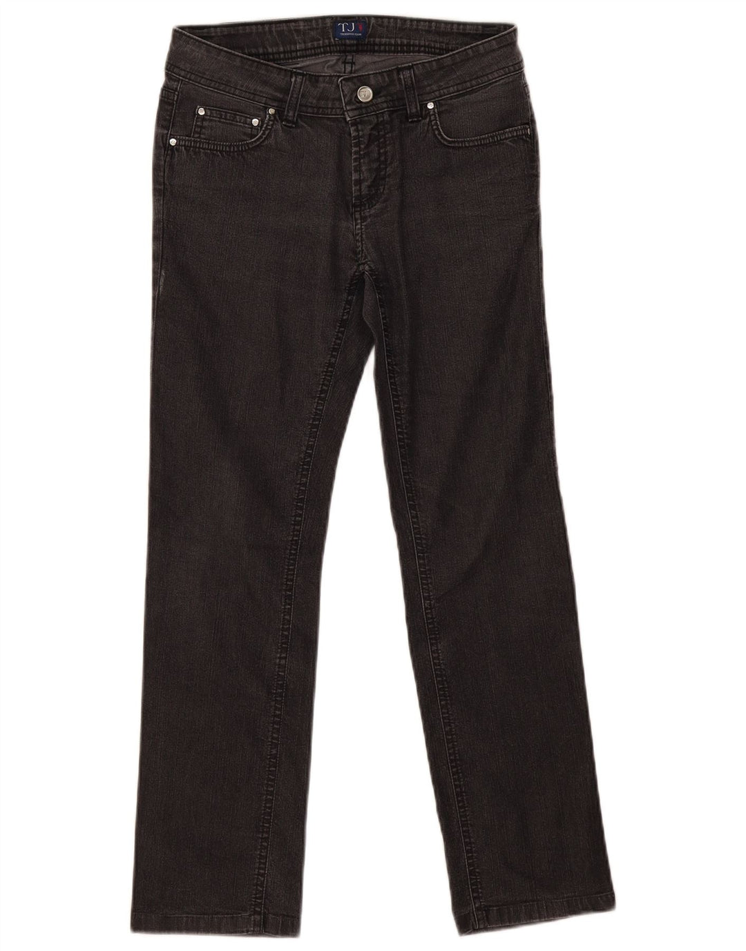 Trussardi Womens Straight Jeans W26 L27 Grey Cotton