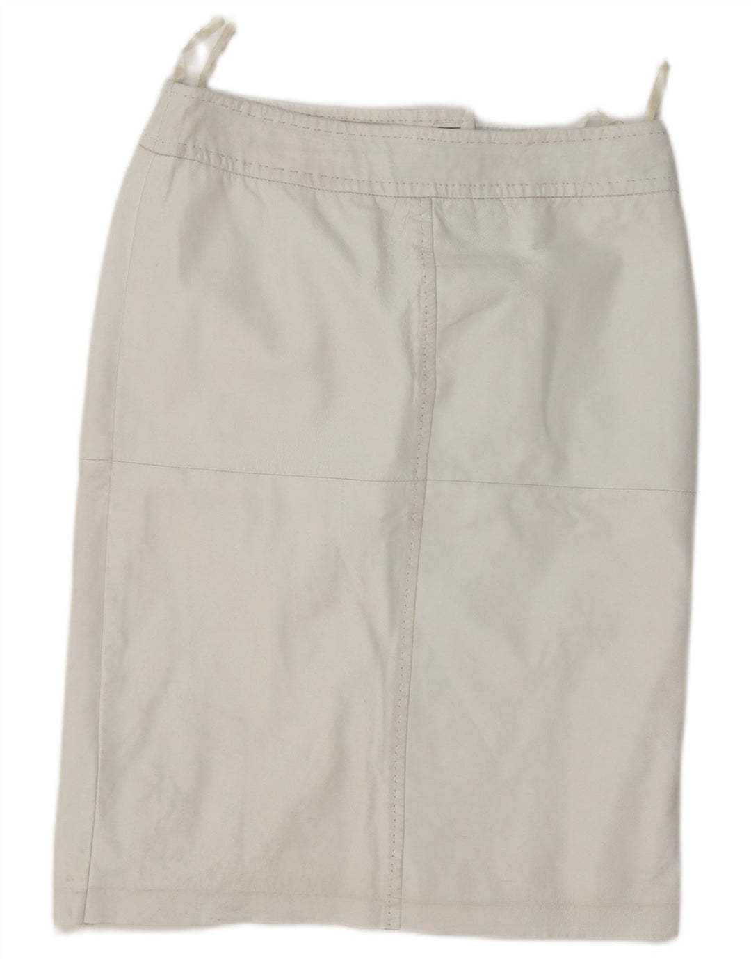 Madeleine Womens Leather Skirt Medium W30 White