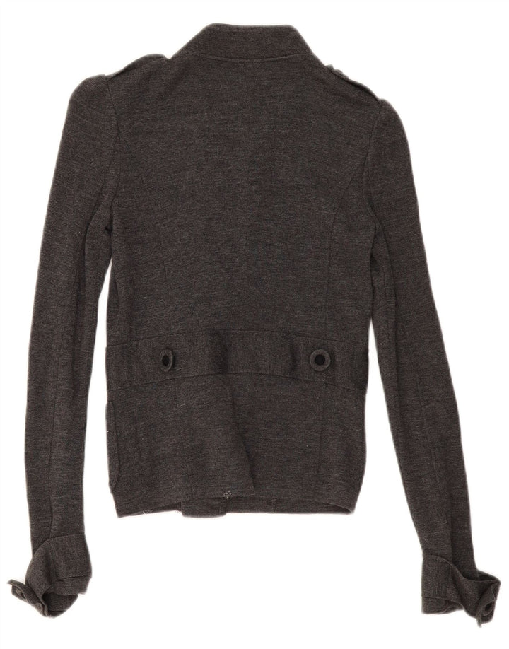Zweireihiger Cardigan für Damen von Armani IT 38 XS Graue Wolle