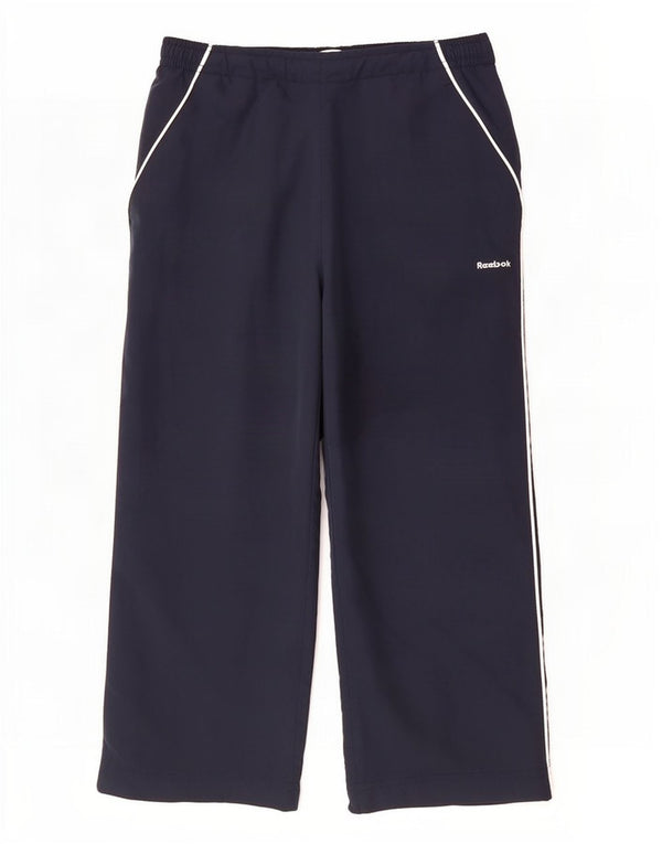 Reebok γυναικεία φόρμα Capri Παντελόνια UK 10 Small Navy Blue Polyester