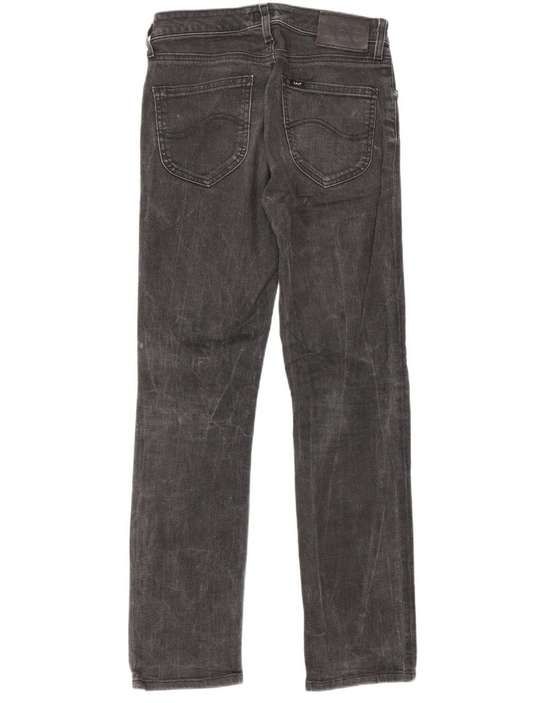Lee Womens Marion Straight Jeans W28 L33 Grey Cotton