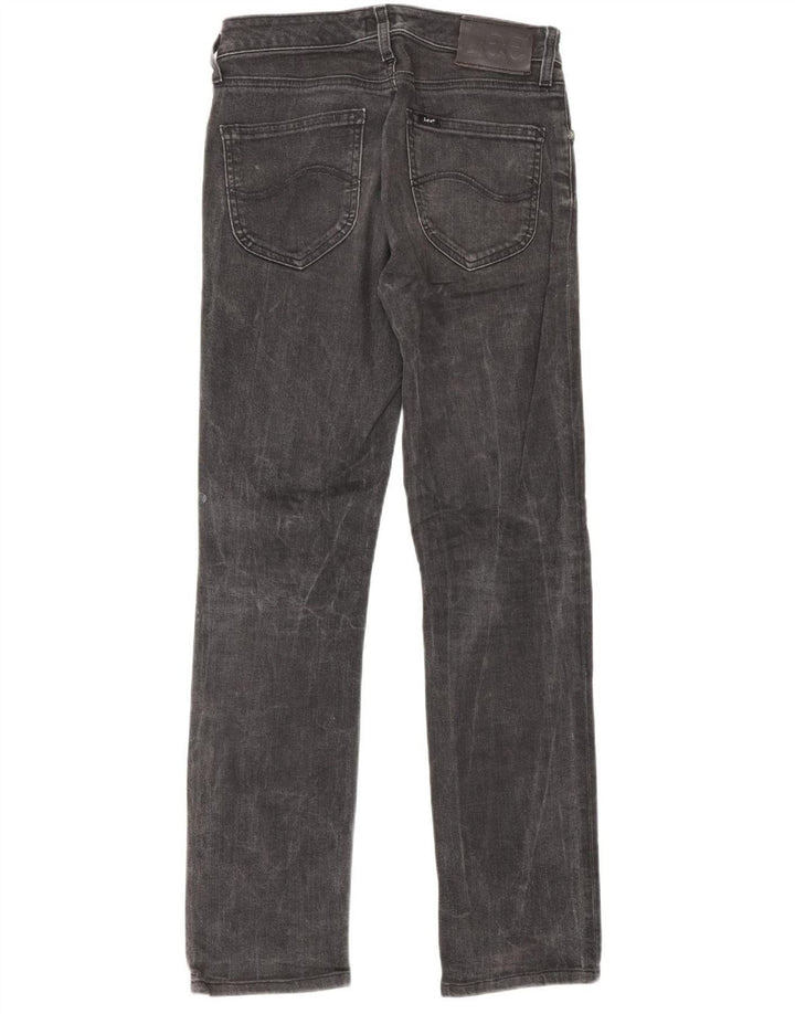 Lee Womens Marion Straight Jeans W28 L33 Grey Cotton