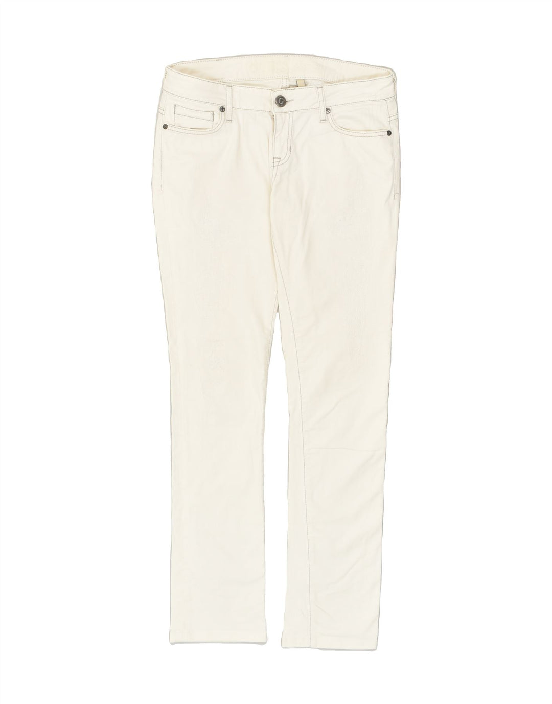GUESS Womens Slim Jeans W29 L32  Off White Cotton | Vintage Guess | Thrift | Second-Hand Guess | Used Clothing | Messina Hembry 