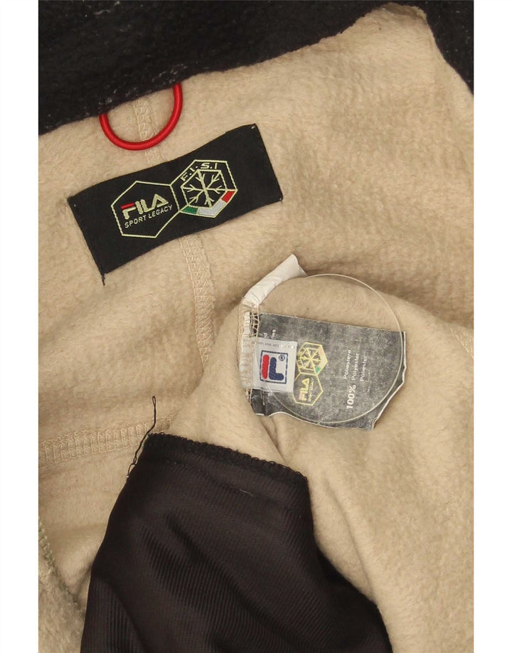 Fila Veste polaire pour homme UK 40 Large Beige Colourblock Polyester