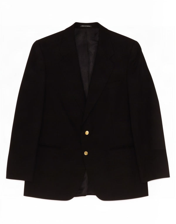 Burberrys Mens 2 Button Blazer Jacket UK 42 Large Navy Blue Wool
