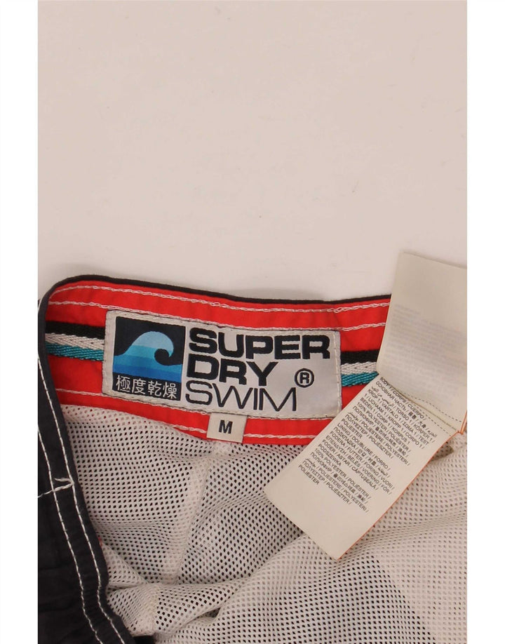 Superdry Mens Graphic Swimming Shorts Medium Navy Blue Polyester
