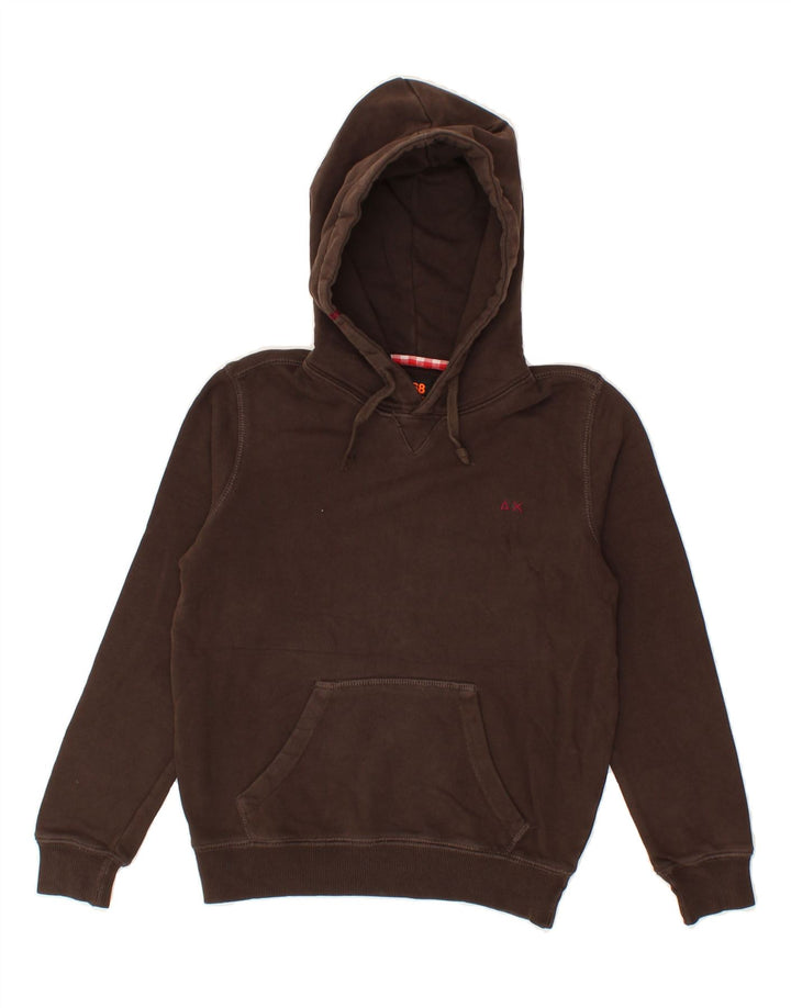 SUN68 Boys Hoodie Jumper 7-8 Years Brown Cotton Vintage Sun68 and Second-Hand Sun68 from Messina Hembry 