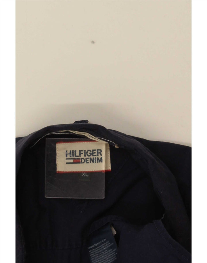Tommy Hilfiger Mens Shirt XL Navy Blue Cotton
