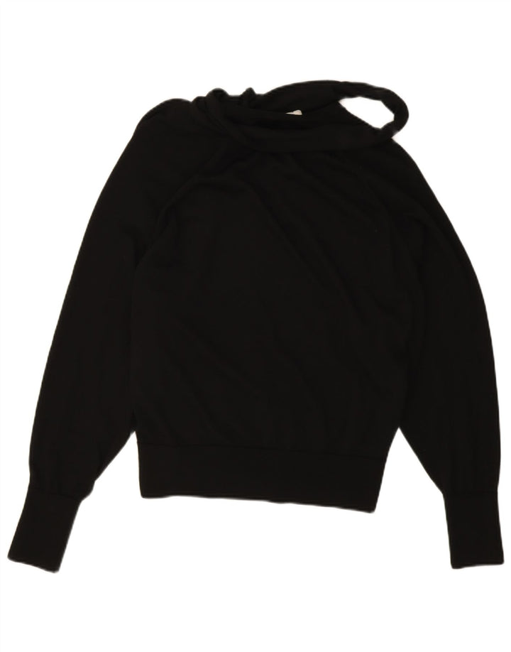 Cos Dame Oversized V-hals sweater UK 10 Small Black Wool