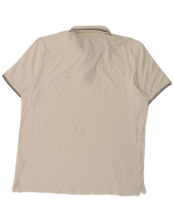 Champion Mens Polo Shirt 2XL Off White Cotton