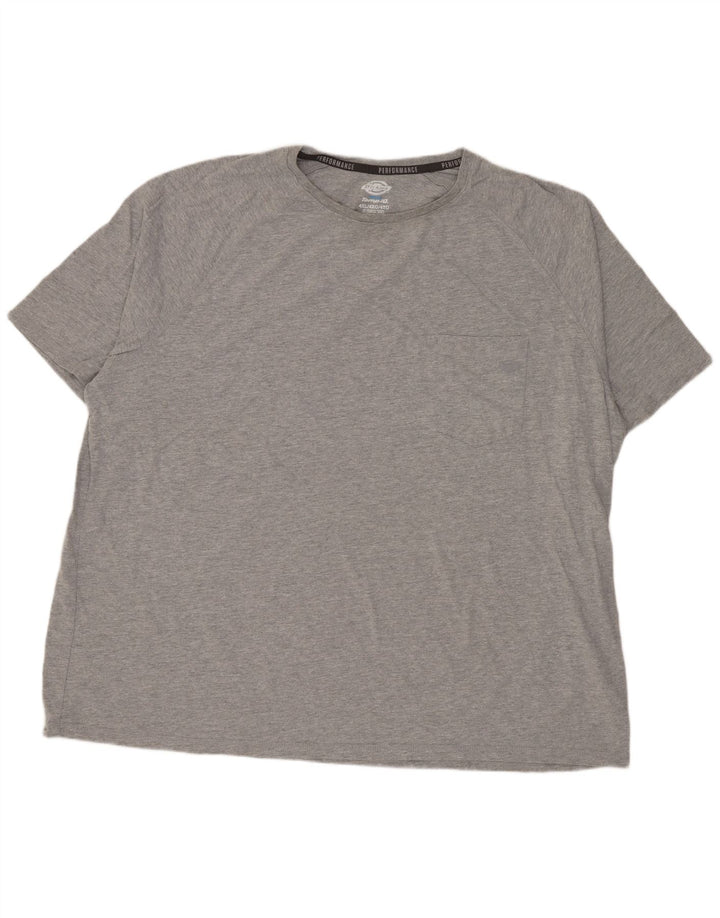 Dickies Mens T-Shirt Top 4XL Grey Flecked Cotton