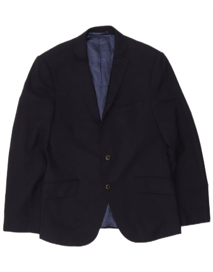 Marks & Spencer Herre 2-knaps blazerjakke UK 38 Medium Navy Blue New Wool