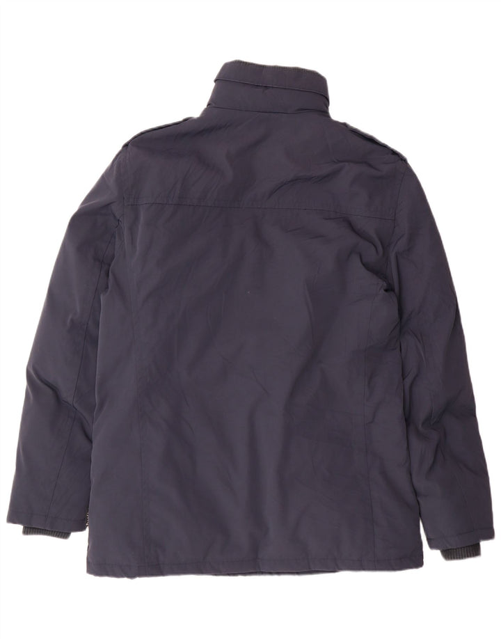 Dack's Mens Military Padded Jacket UK 36 Small Navy Blue Nylon