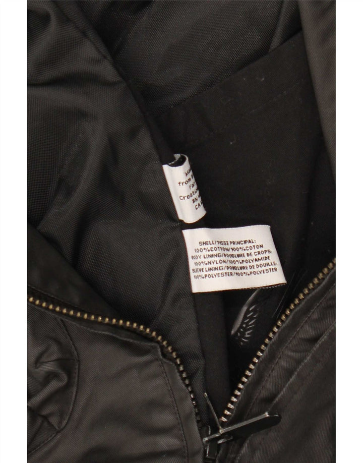 Superdry Mens Military Jacket UK 44 2XL Black Cotton