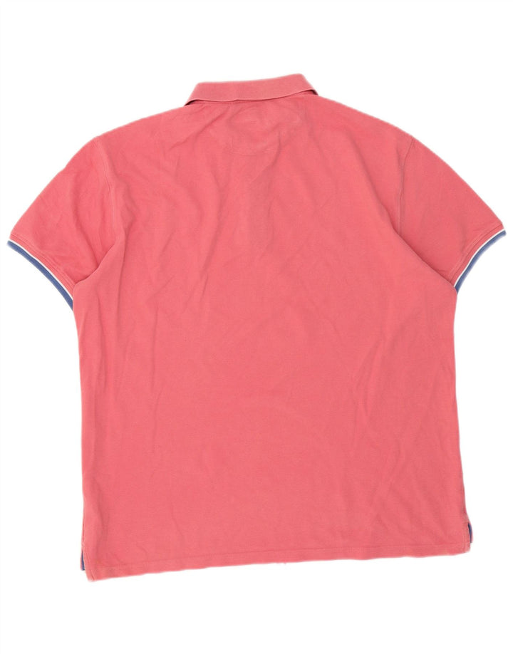 Massimo Dutti Mens Polo Shirt 2XL Pink Cotton