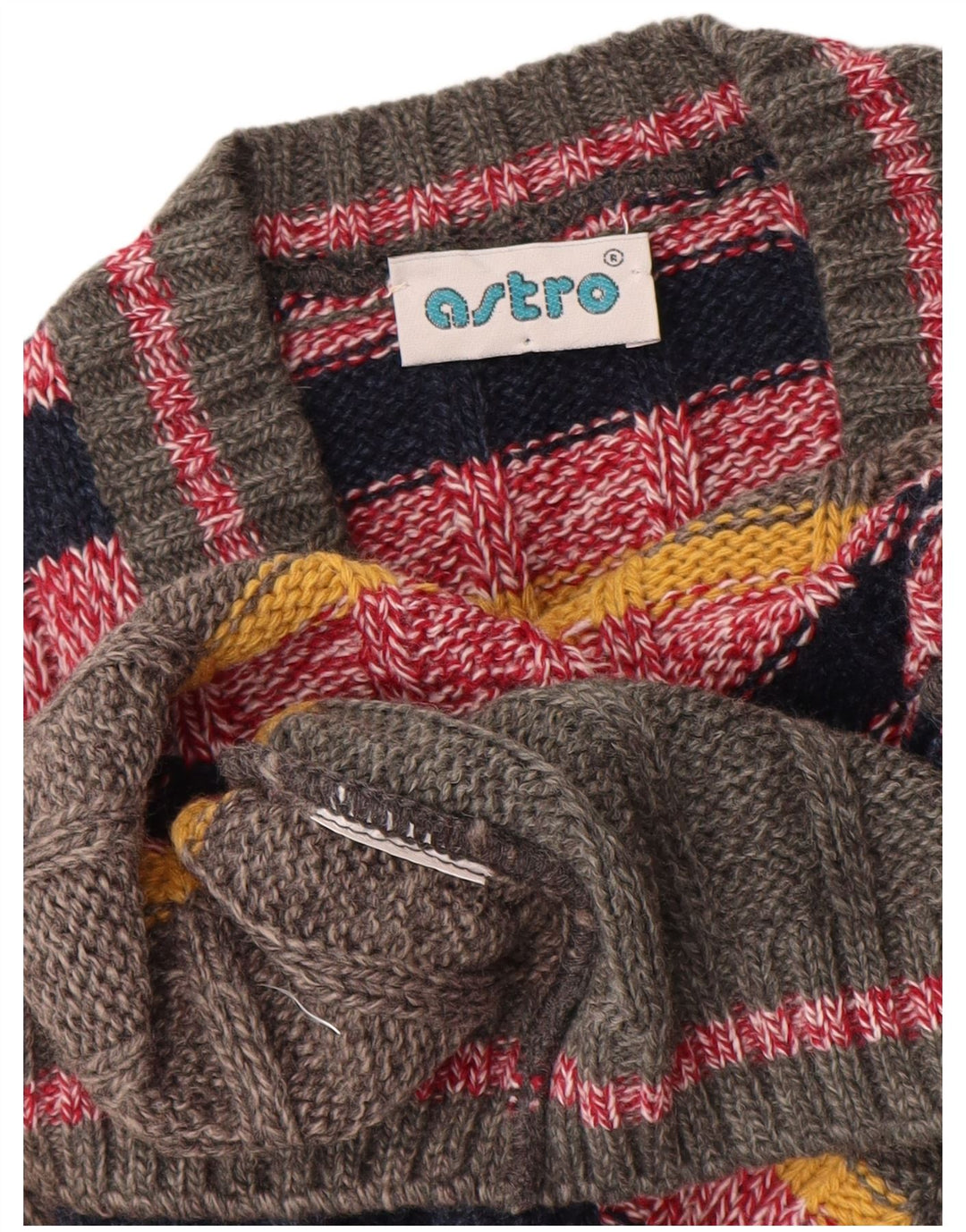 Vintage Womens Cardigan Sweater UK 12 Medium Multicoloured Striped