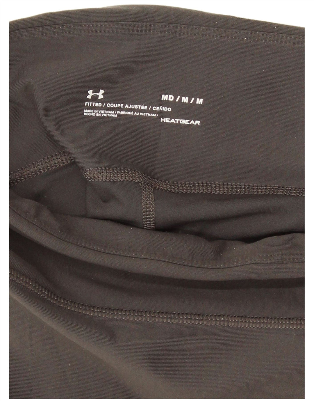 Under Armour Womens Dri Fit Crop Leggings UK 14 Medium Grey Colourblock