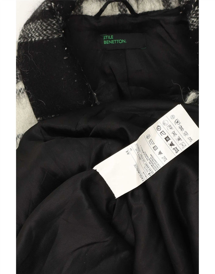 Soprabito Donna Benetton IT 44 Medio Nero Lana Check