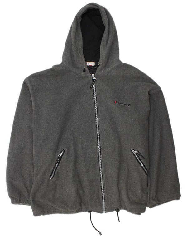 Jaqueta masculina de lã com capuz Champion UK 44 2XL cinza