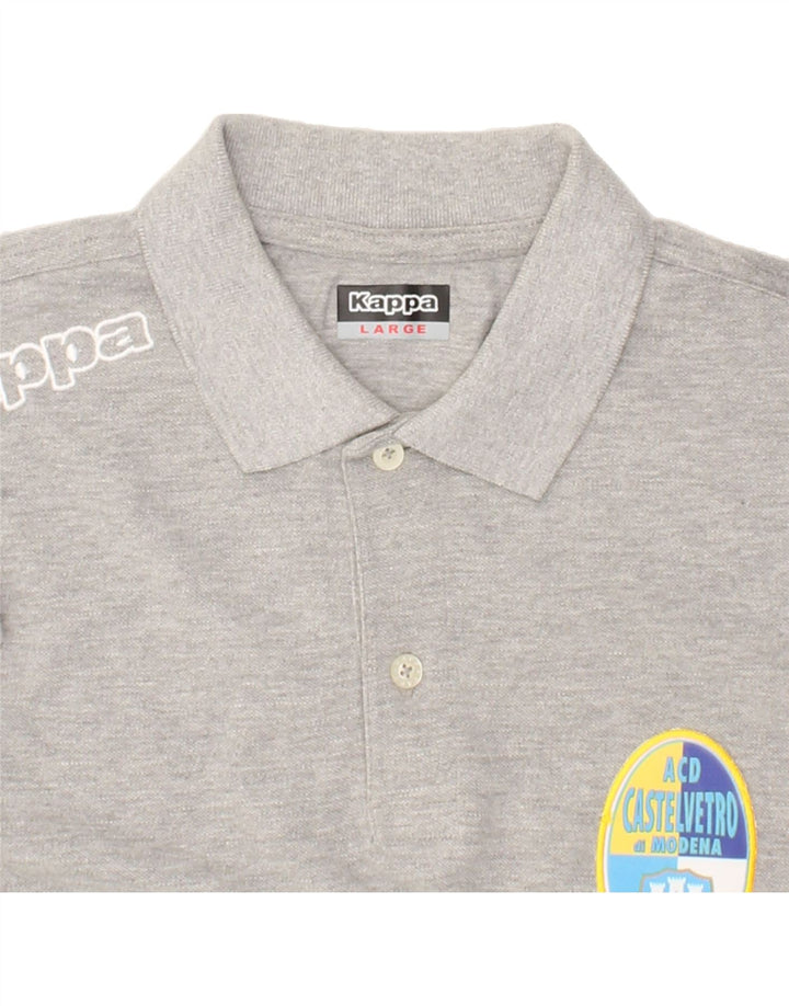 KAPPA Mens Polo Shirt Large Grey Cotton Vintage Kappa and Second-Hand Kappa from Messina Hembry 