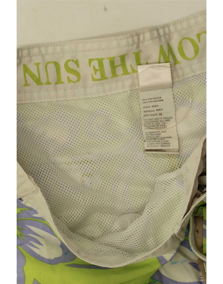 Sundek Mens Swimming Shorts XL Green Floral Polyester