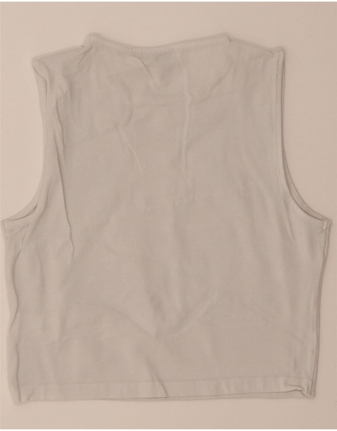 ZARA Womens Crop Top UK 12 Medium Off White Cotton Vintage Zara and Second-Hand Zara from Messina Hembry 