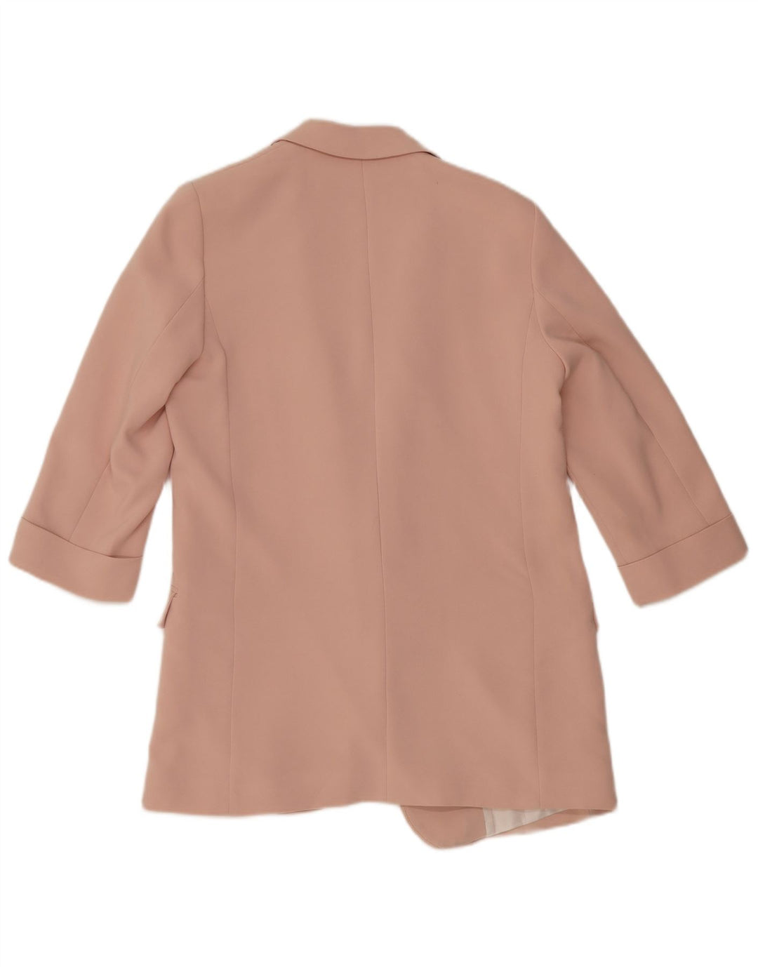 Zara Womens 3/4 Sleeve Open Blazer Jacket UK 10 Small Pink