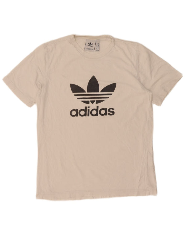 Adidas Grafisk T-shirt top til mænd, lille hvid bomuld