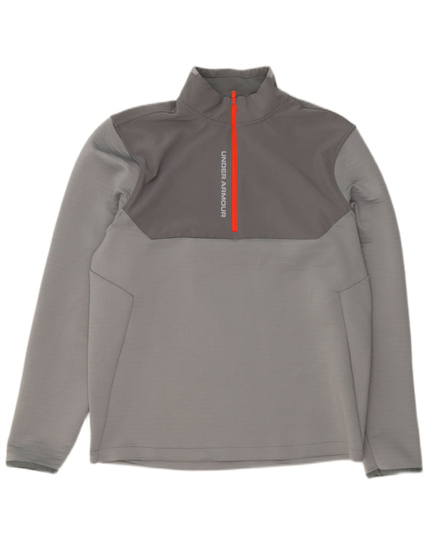 Under Armour Herre Pullover Træningsdragt Top Stor Grå Colourblock Sports