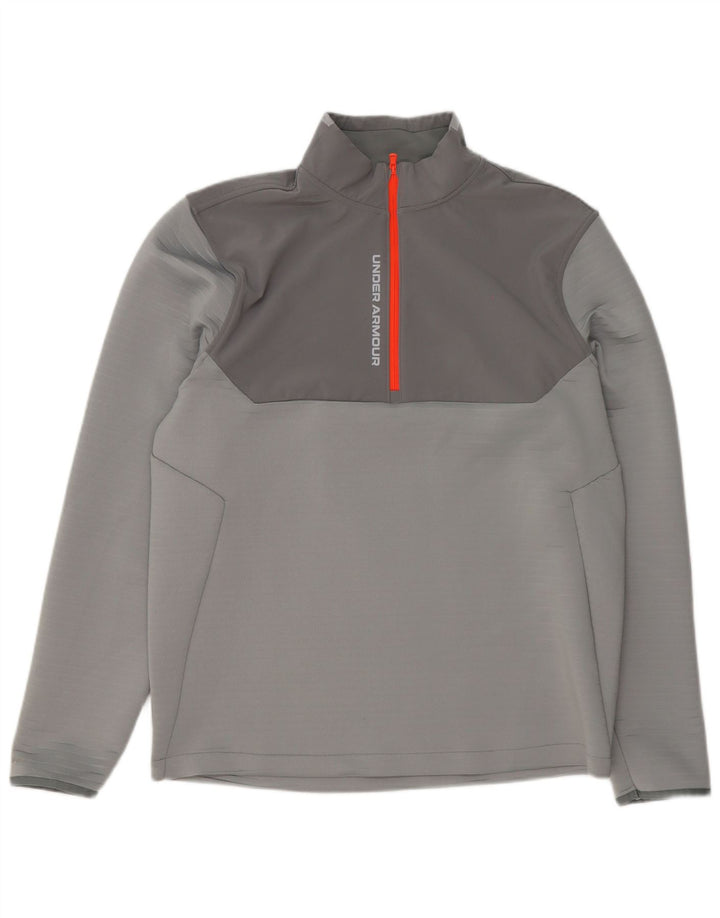 Under Armour Haut de Survêtement Pullover Homme Gris Colorblock Sports