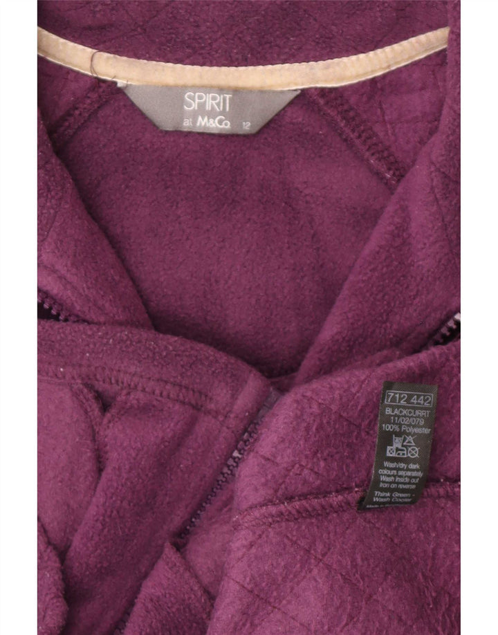 M&Co Veste Polaire Femme UK 12 Violet Moyen Polyester