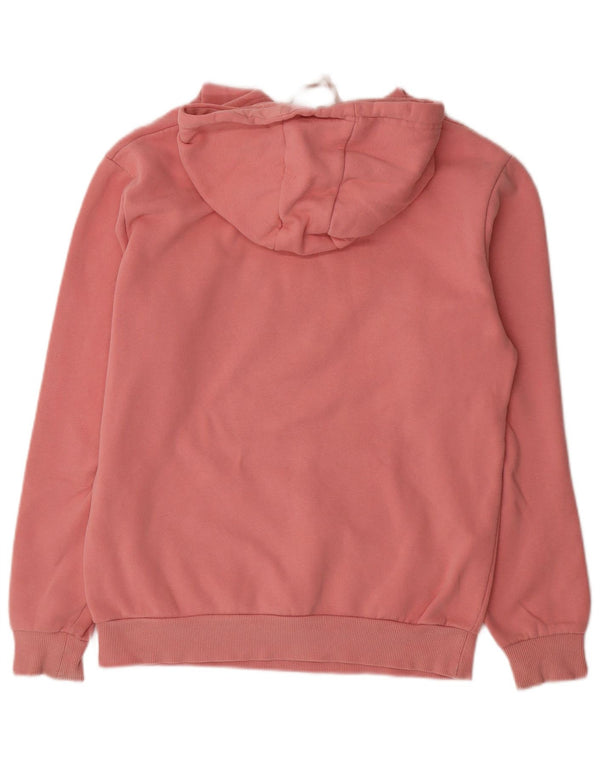 Pulover cu glugă supradimensionat cu grafic pentru femei Ellesse UK 10 Bumbac roz mic
