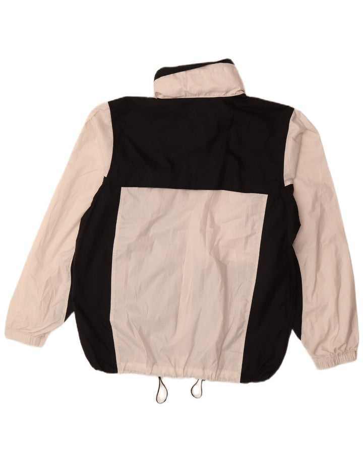Columbia Veste de pluie à capuche pour homme UK 38 Medium Blanc Colorblock Polyester