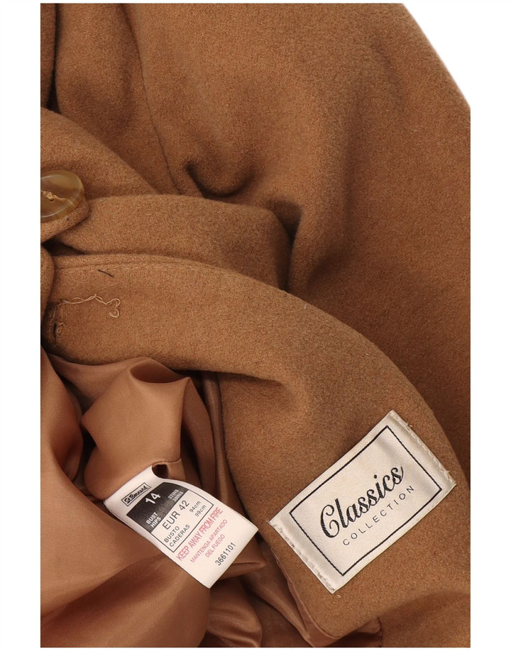 St. Bernard Dame Overfrakke UK 14 Stor Beige Uld