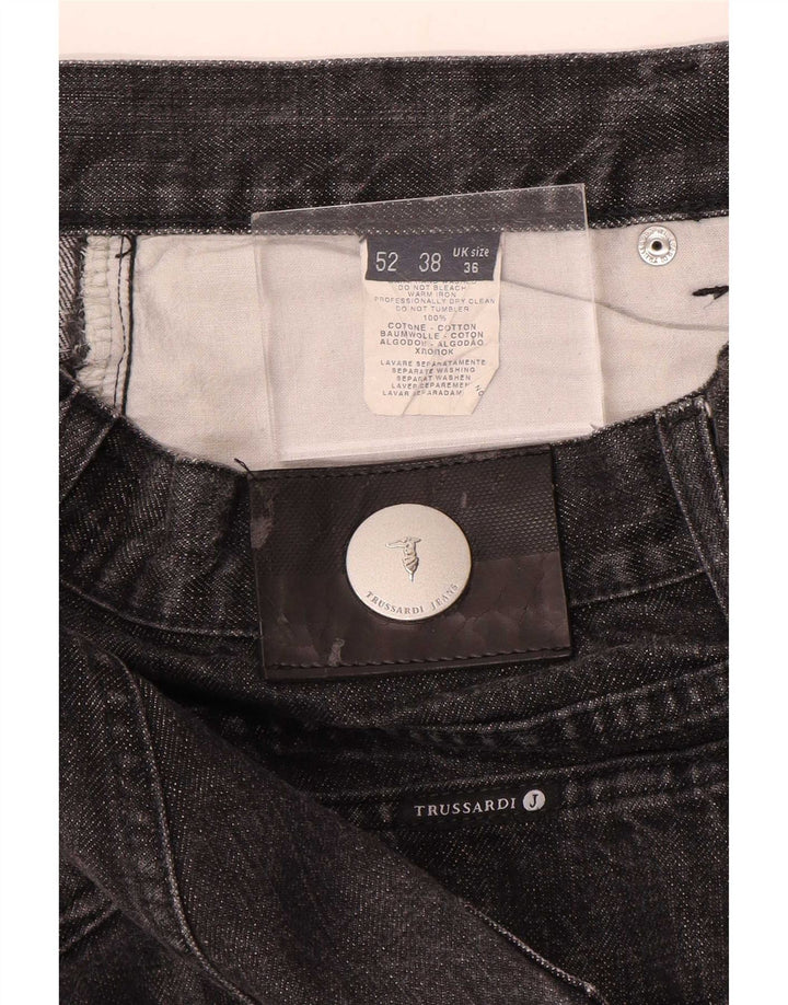 Trussardi Mens Straight Jeans W36 L32 Grey Cotton