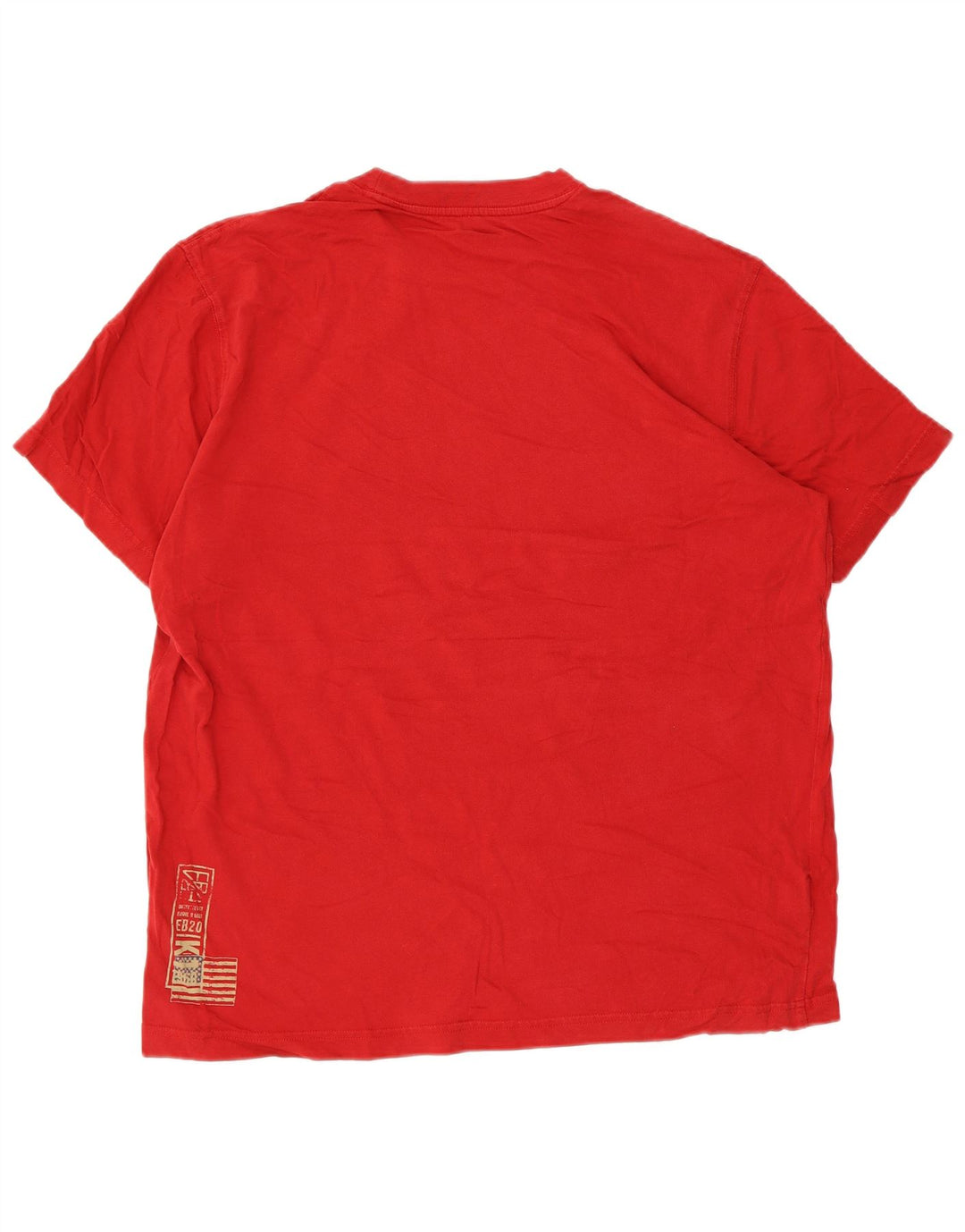 EDDIE BAUER Mens Graphic T-Shirt Top Large Red Cotton