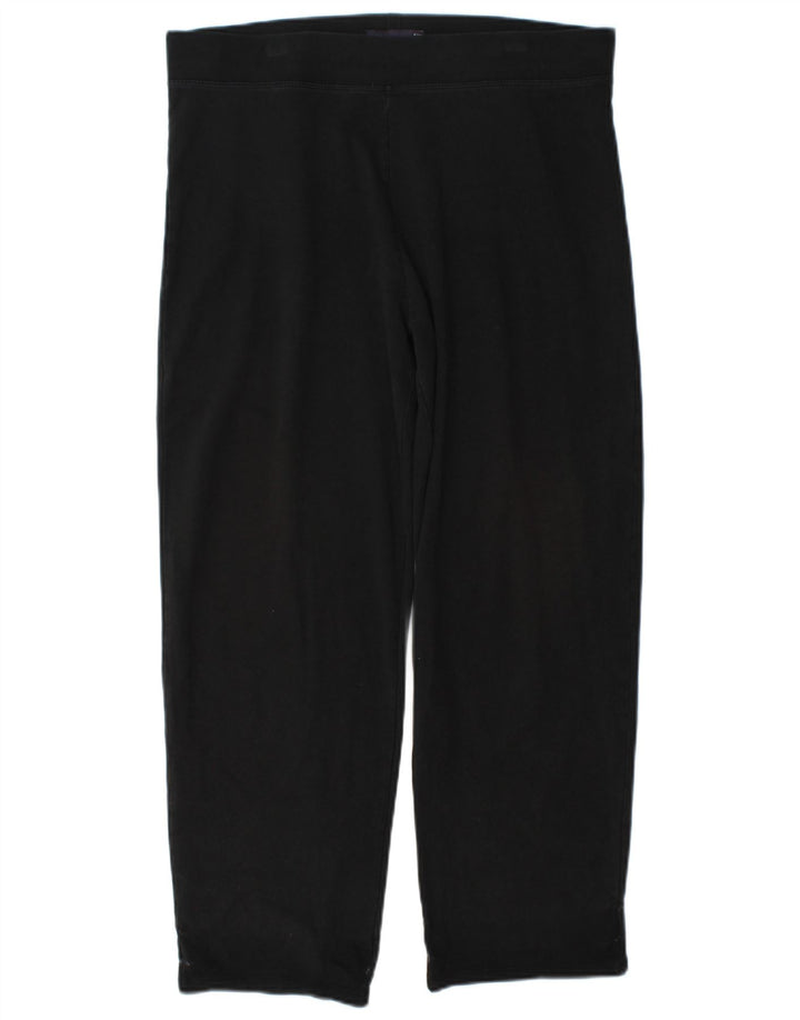 Marks & Spencer Womens Short Leggings UK 16 Large  Black Cotton