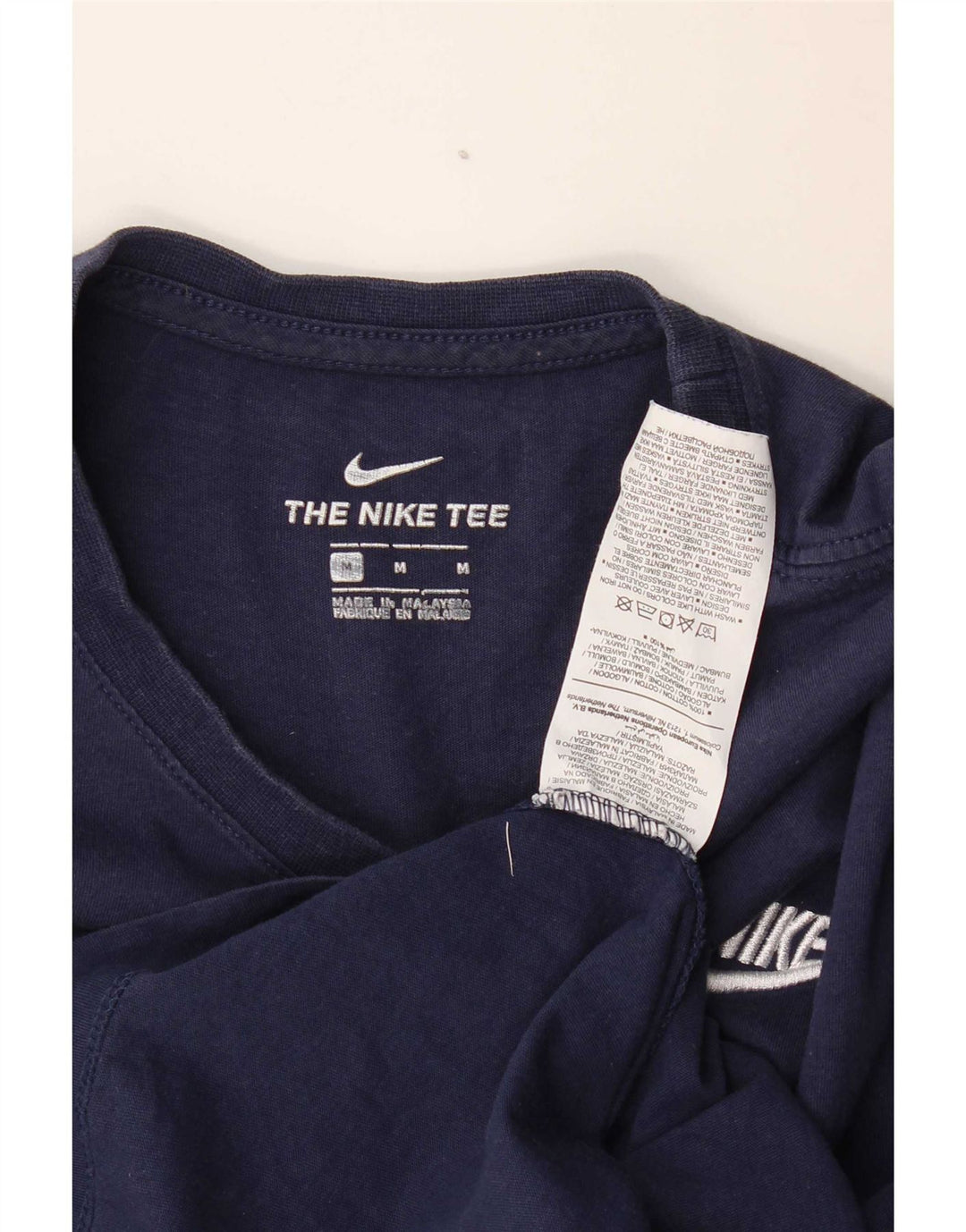 Nike T-Shirt Homme Bleu Marine Moyen Coton
