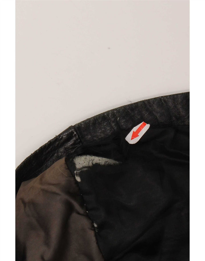 Veste en cuir femme vintage IT 48 XL Noir
