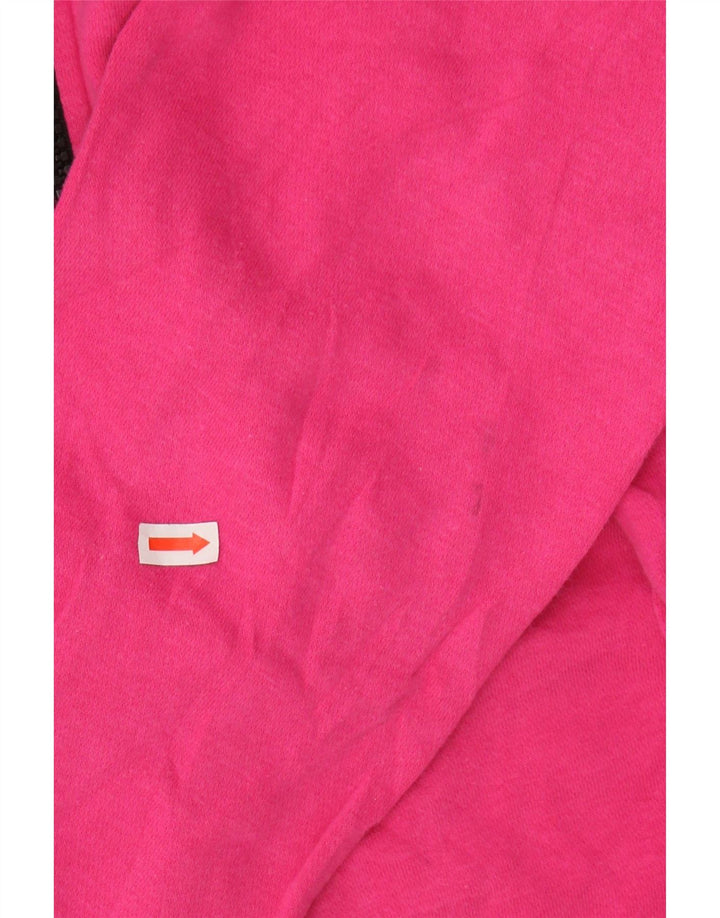 Suéter feminino Nike com capuz e zíper UK 18 XL algodão rosa