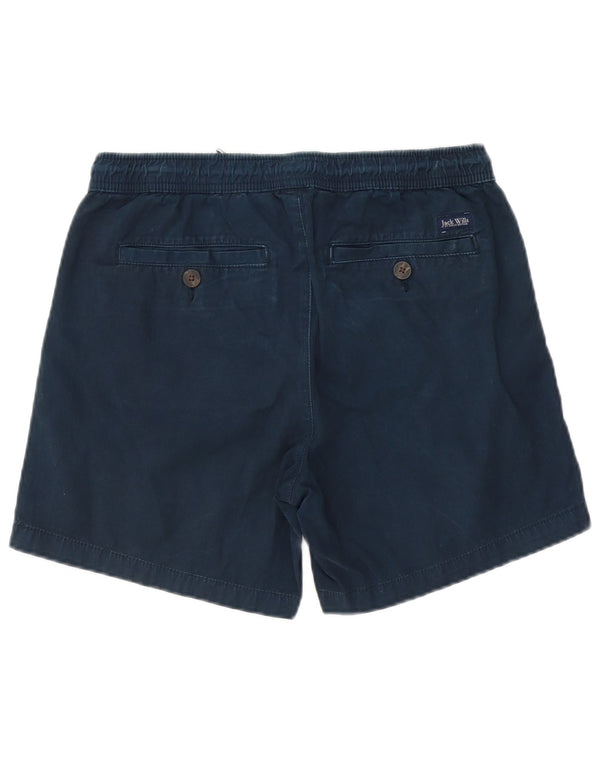 Jack Wills Mens Garment Dyed Chino Shorts Small W29 Navy Blue Cotton
