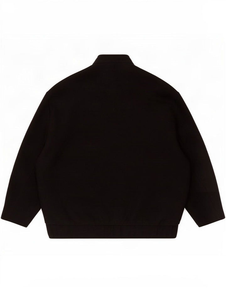 Zara Veste bomber surdimensionnée pour femme UK 10 Petite laine noire